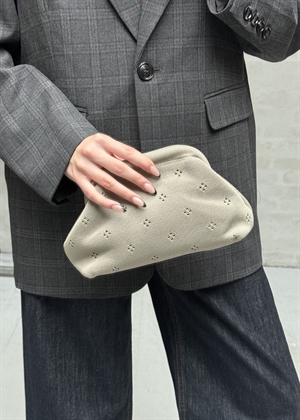 Small fleur clutch Grey Pico 